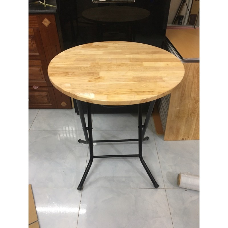 Bàn tròn 70*70cm chân cao 72cm gấp gọn