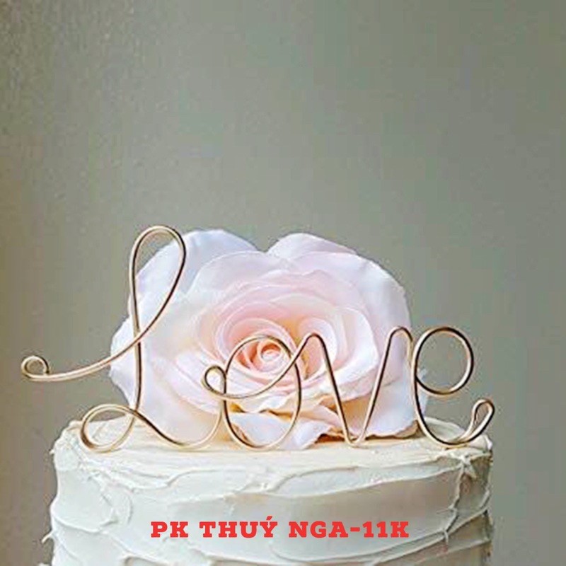 CHỮ LOVE SẮT TRANG TRÍ BÁNH KEM-Q4770