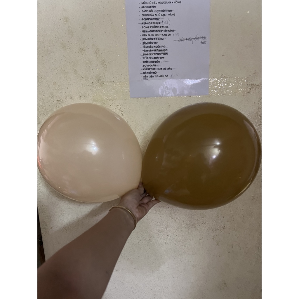 Đổ sỉ bóng bay màu nâu tây, tông nâu sang trọng 2022 HN455 túi 100 quả