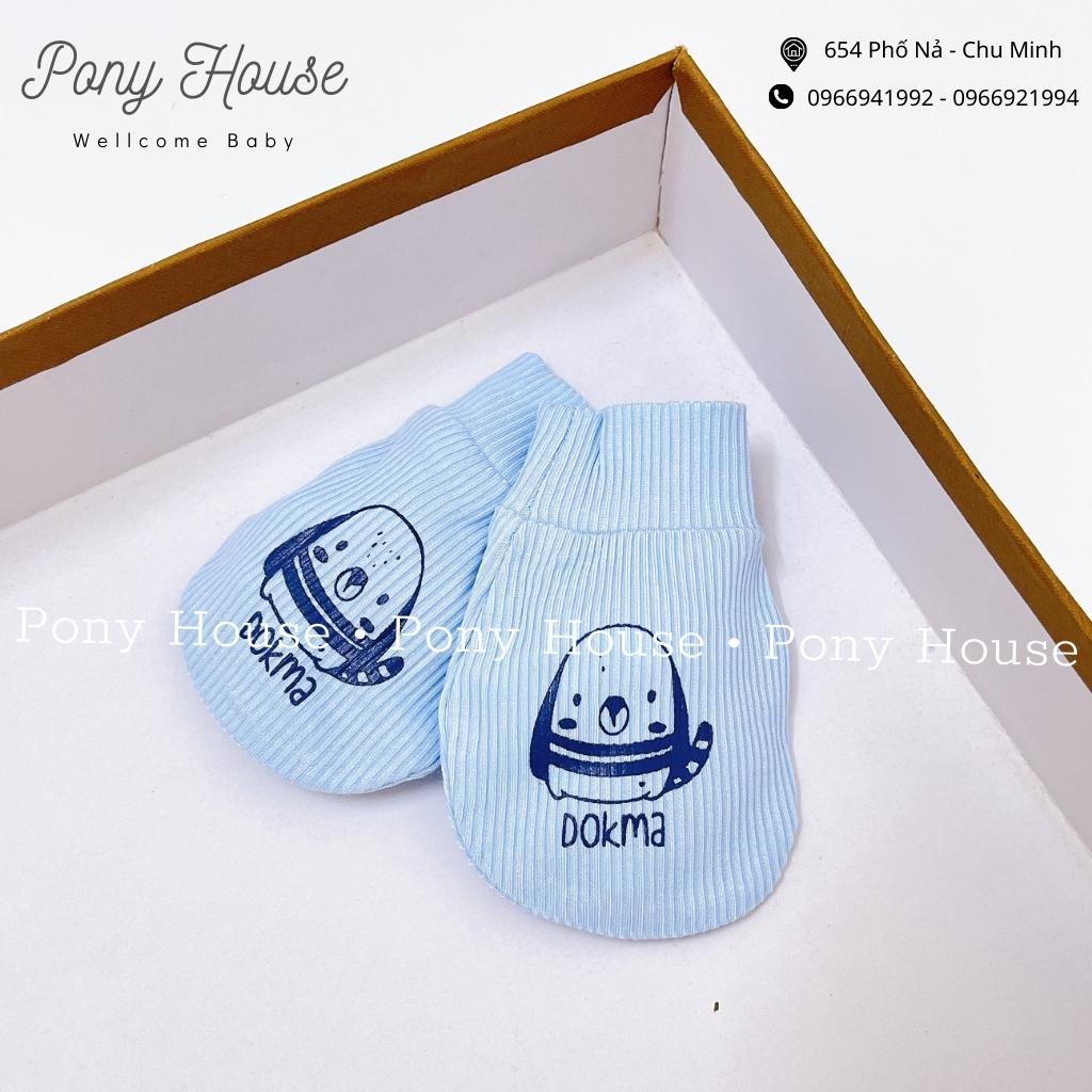 Bao Tay Dokma - Set 2 Đôi Bao Tay Sơ Sinh Chất Cotton Tăm Mềm Mịn Cho Bé Trai, Bé Gái Từ Sơ Sinh