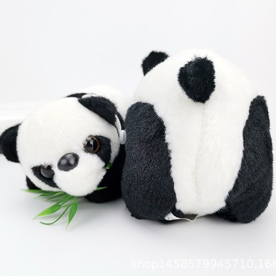 Móc khoá Thú Nhồi Bông Gấu Trúc Panda 13cm thích hợp treo túi xách, cặp, móc khoá xe máy, chìa khoá cửa nhà