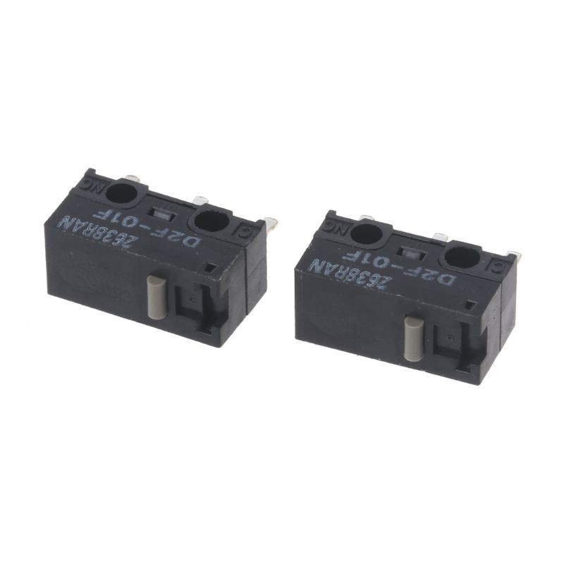 [Hàng mới về] Set 2 công tắc micro D2F-01F bằng hợp kim màu xám vàng cho chuột OMRON