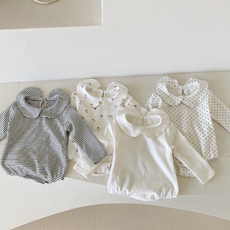 Áo Liền Quần Mùa Thu Phong Cách Phương Tây Cho Bé Sơ Sinh