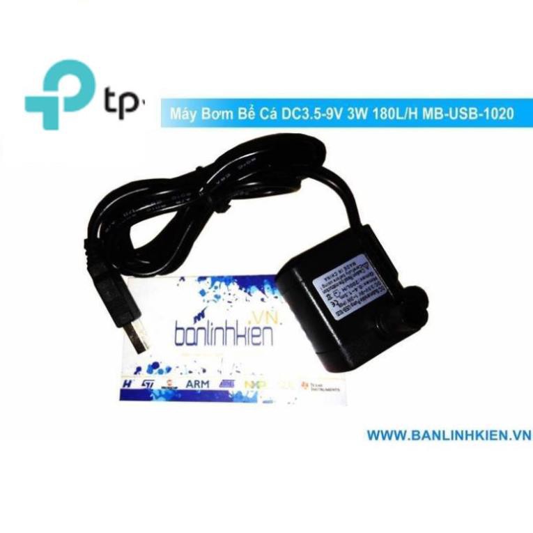 Máy Bơm Bể Cá DC3.5-9V 3W 180L/H MB-USB-1020