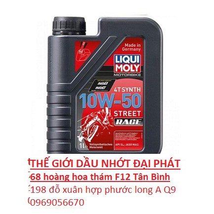 Dầu nhớt nhập khẩu Liqui moly 10w50 street race chai 1L