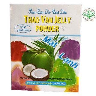 Bột Rau Câu Dẻo Trái Dừa Thảo Vân Dạng Hộp 12 Gói
