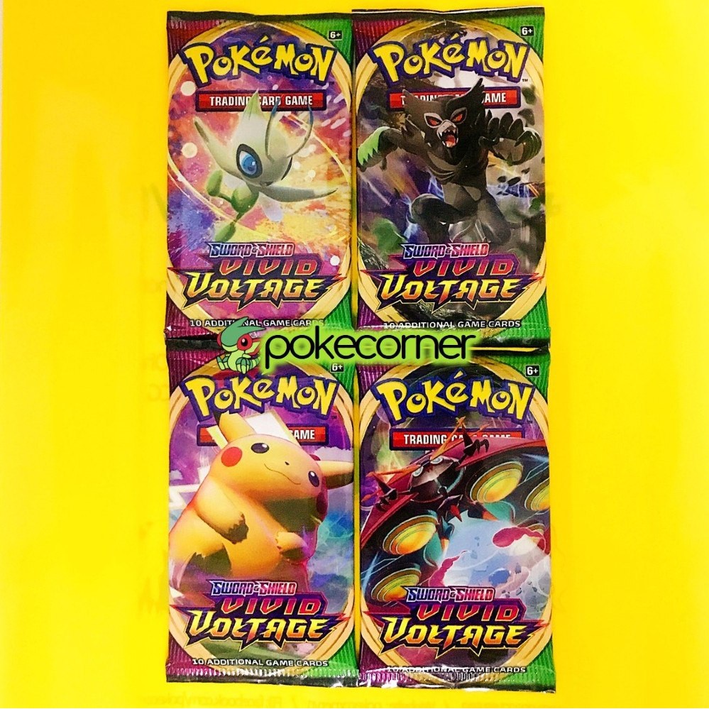 (rẻ vô địch) Gói thẻ bài Pokemon TCG Booster Pack Vivid Voltage SS4 Chính Hãng, Mới 100% (Art Ngẫu Nhiên) - PokeCorner