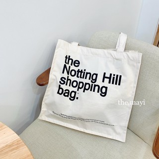 Túi tote vải canvas Notting hill form đáy vuông ulzzang hàn quốc (ảnh thật)