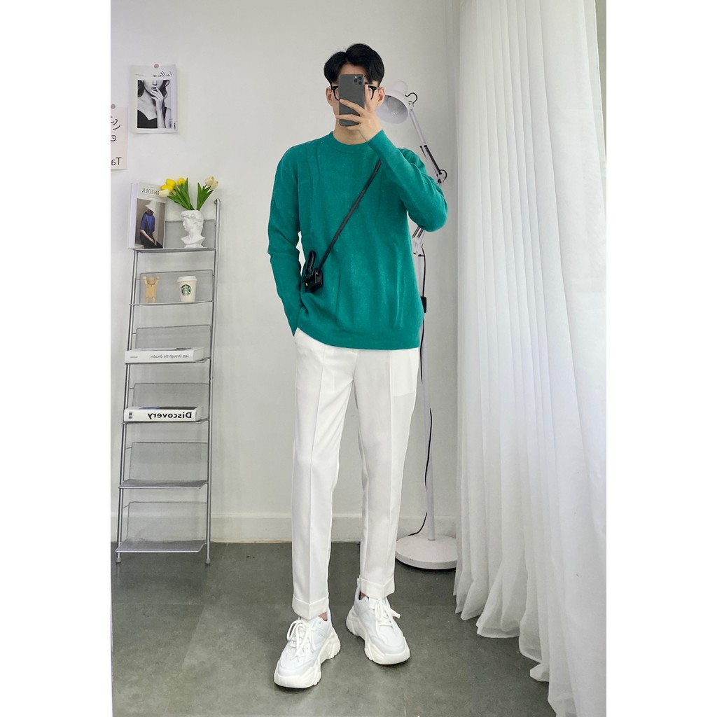 Áo sweater len trơn (hình chụp thật)