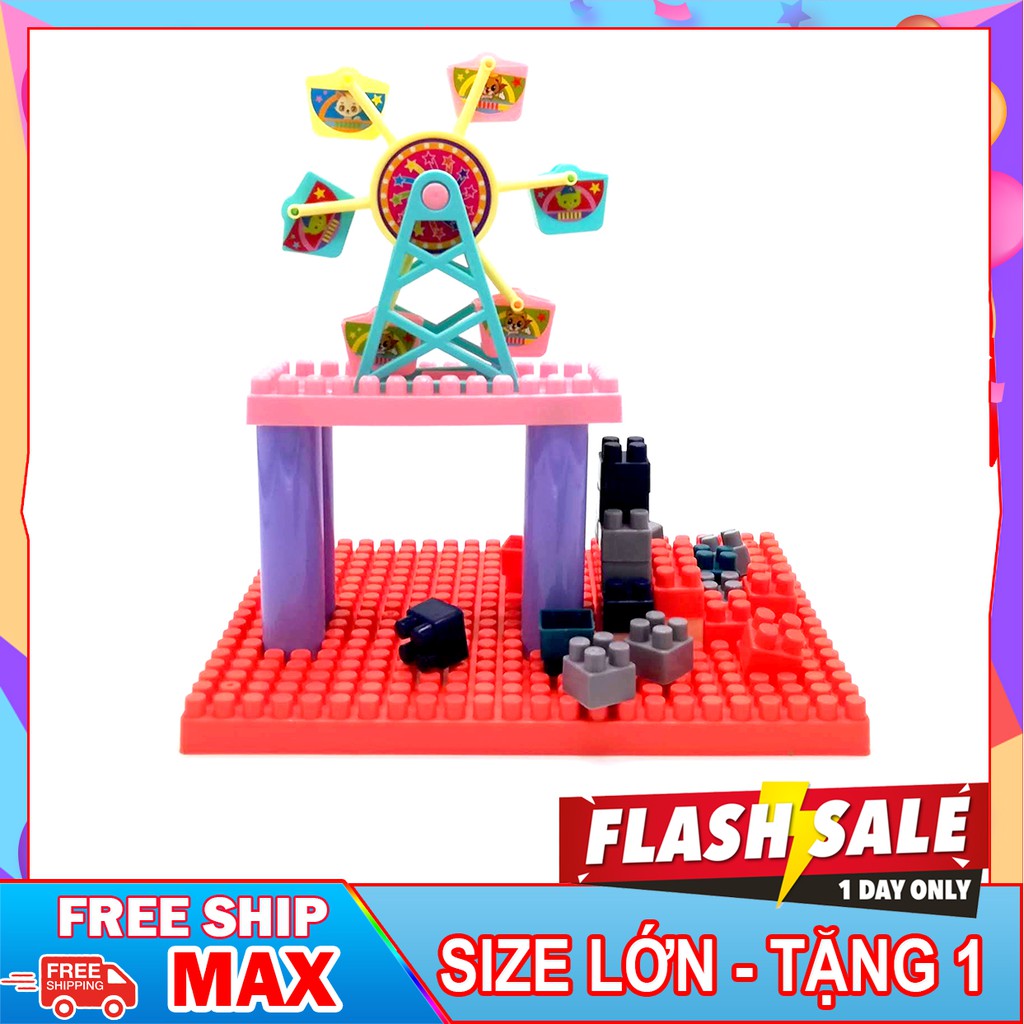 (FREE SHIP - MUA 1 TẶNG 1) BỘ ĐỒ CHƠI XẾP HÌNH GUỒNG QUAY - ĐỒ CHƠI Lego GHÉP HÌNH CHO BÉ