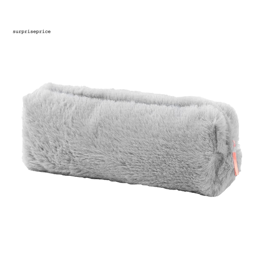 Túi đựng bút bằng vải nhung mềm màu trơn bắt mắt