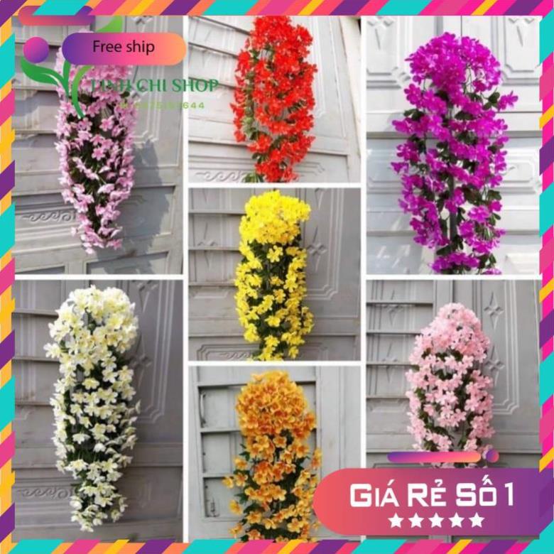 Rủ hoa đỗ quyên treo tường, trang trí nhà cửa_hoa giả, hoa lụa Art flower
