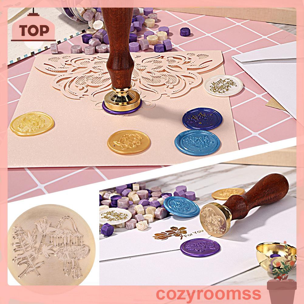 Đầu con dấu sáp hình tròn cổ xưa dùng trang trí scrapbooking thủ công DIY