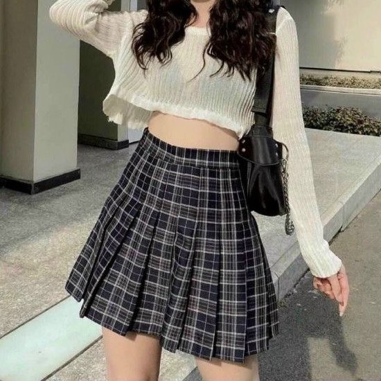 Chân váy tennis caro kẻ sọc PC phối. | BigBuy360 - bigbuy360.vn