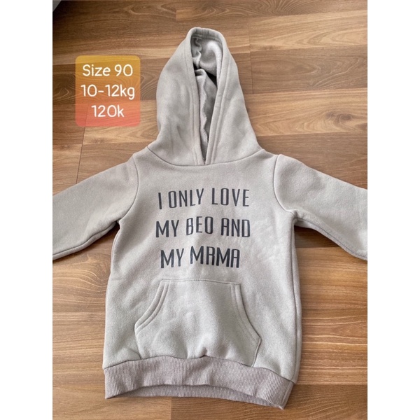 Hình thật - Áo Hoodie cho bé size 90
