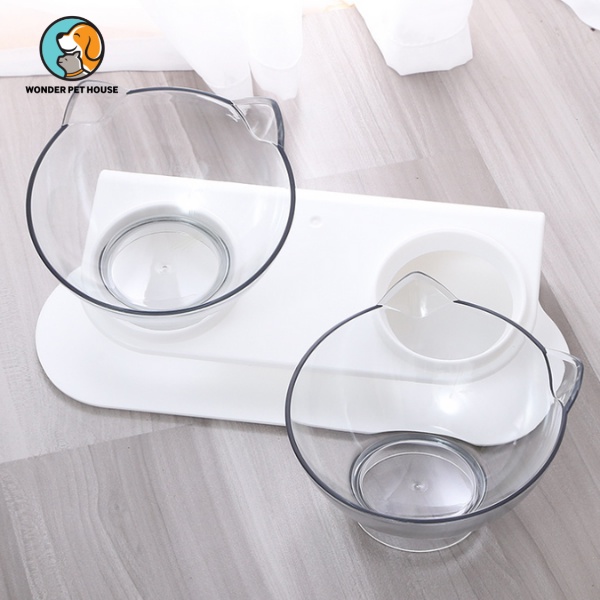 Bát chén ăn đôi chống gù hot tiktok cho thú cưng