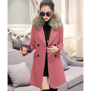 Áo khoác dạ cỗ lông Vinabrands AK5097