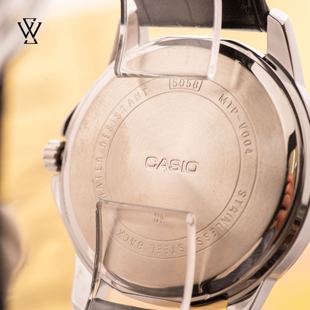 Đồng Hồ Quartz Nam Casio WATCHSTORE MTP-V004L-7AUDF Thiết Kế Kính Khoáng 41.5mm, Dây Đeo Da Và Vỏ Thép Không Gỉ