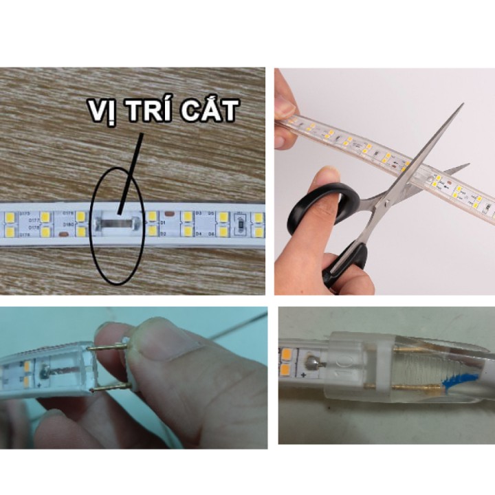 Dây đèn led đôi trang trí ngoài trời, đèn LED DÂY hắt trần siêu bền