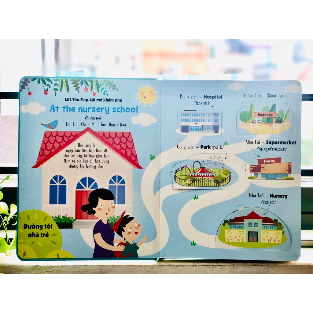 SÁCH - Lift-the-flap- Lật mở khám phá - At the nursery school - Ở nhà trẻ