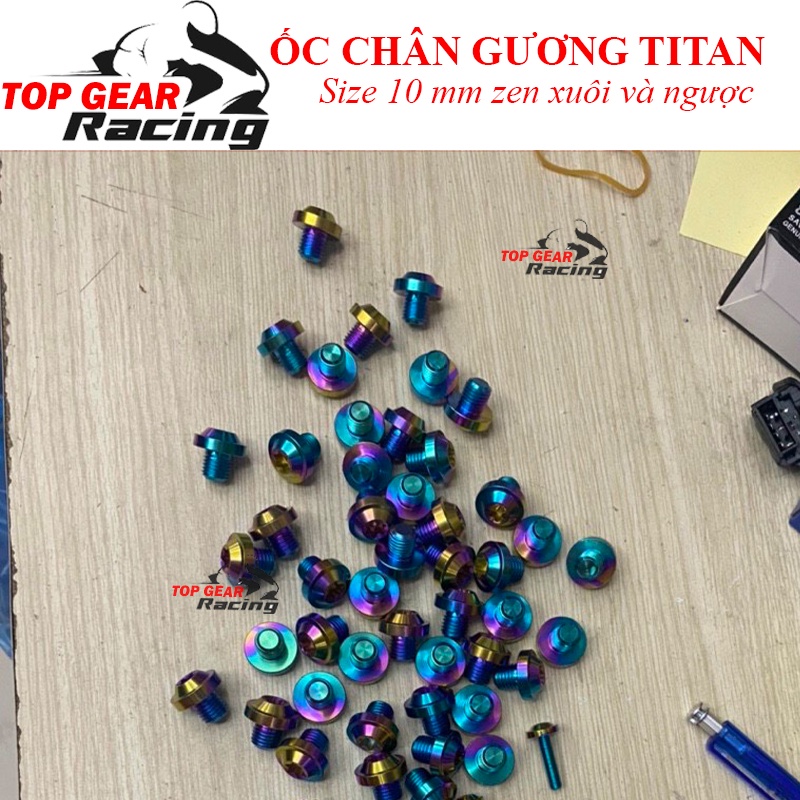 Ốc Chân Gương Gr5 Titan 10ly Zen Xuôi và Ngược (Giá 1 Ốc)