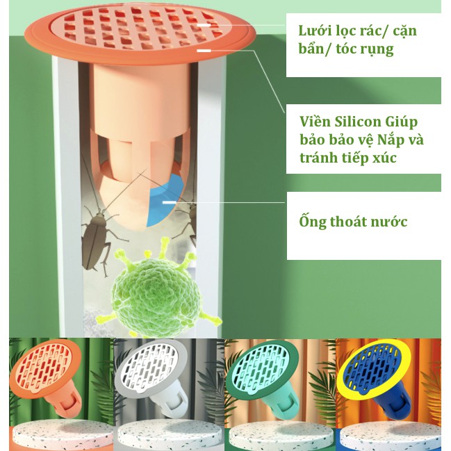 Nắp Cống Nhà Vệ Sinh Chống Mùi Hôi Côn Trùng H191