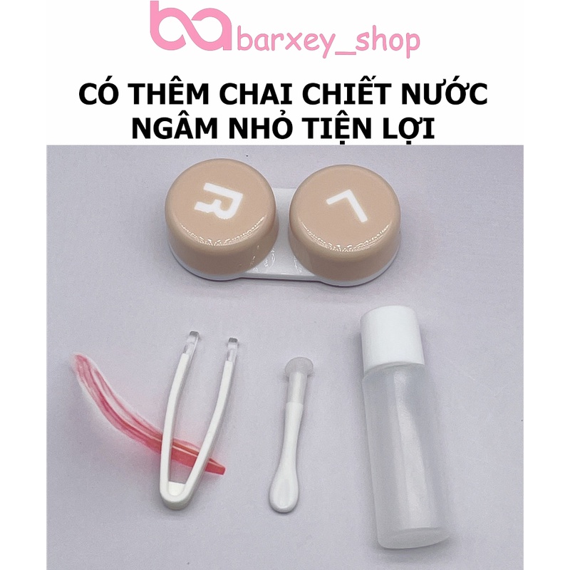 Bộ khay gương hỗ trợ đeo kính áp tròng và chiết nước ngâm du lịch nhỏ gọn tiện lợi