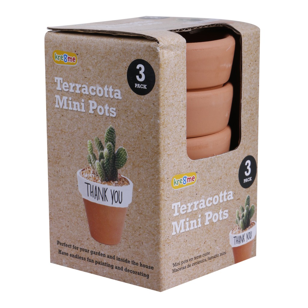Chậu gốm mini 3 cái/bộ Uncle Bills QB0285