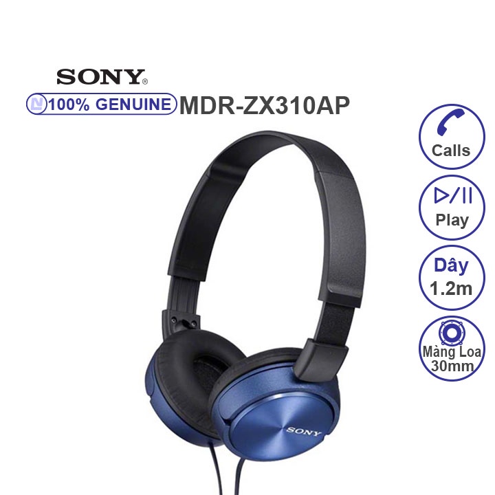 NEW FULL BOX - Sony MDR-ZX310AP Tai nghe chụp tai có dây - micro