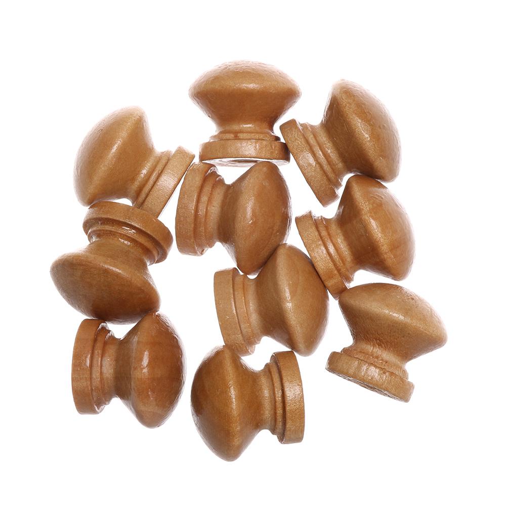 YOLA Set 10 Tay Nắm Cửa Tủ Bằng Gỗ Tự Nhiên Hình Tròn Mới