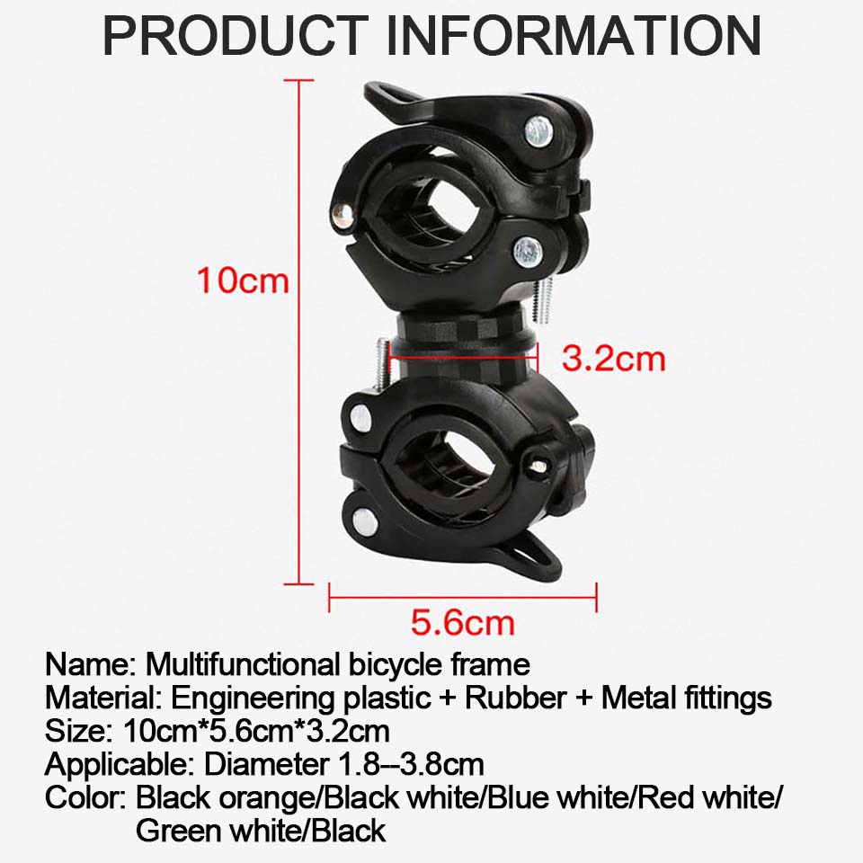GTUBIKE Giá Đỡ Cố Định Đèn Pin Gắn Phía Trước Xe Đạp Leo Núi GTUBIKE