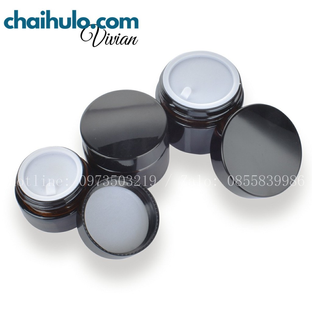 10g - Hũ kem nâu 10gr , hũ chiết mỹ phẩm, hũ đựng nến - Thủy tinh chất lượng cao dày đẹp - HÀNG CÓ SẴN