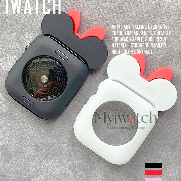 Ốp Bảo Vệ Bằng Silicone Mềm Hình Mickey / Minnie Hoạt Hình Cho Apple Watch 8 7 6 SE 5 4 3 iWatch Series 45mm 42MM 38MM 44MM 40MM 41MM
