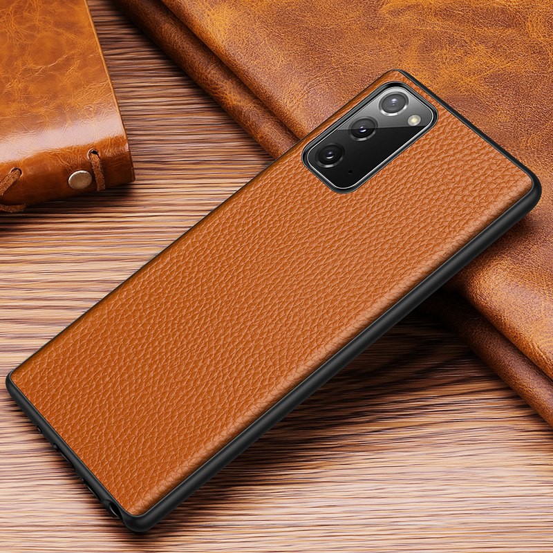 Ốp điện thoại da bò thật chất lượng cao cho Samsung Galaxy Note 20 / Note20 Ultra