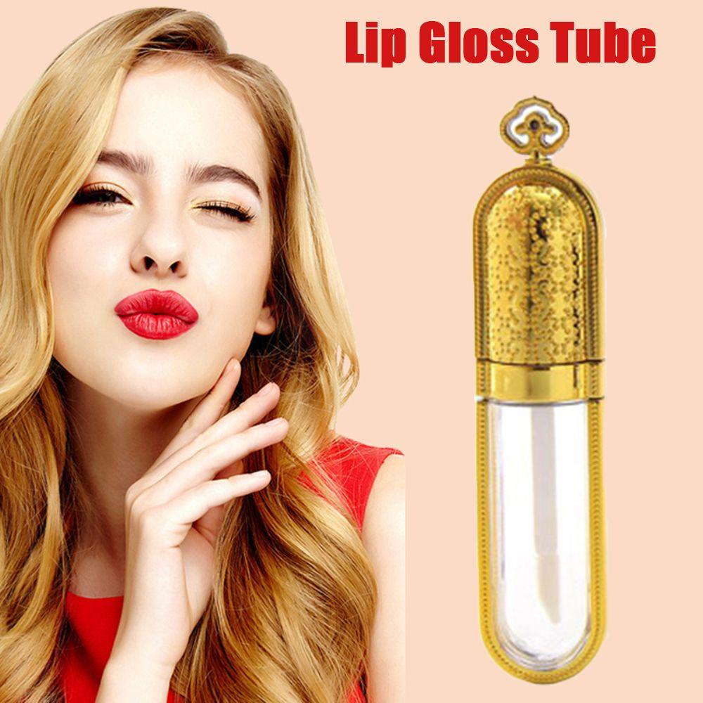 Son Bóng Rỗng Bằng Nhựa Trong Suốt Chất Lượng Cao|Lọ Đựng Son Dưỡng Môi Thiết Kế Hình Vương Miện Dễ Thương