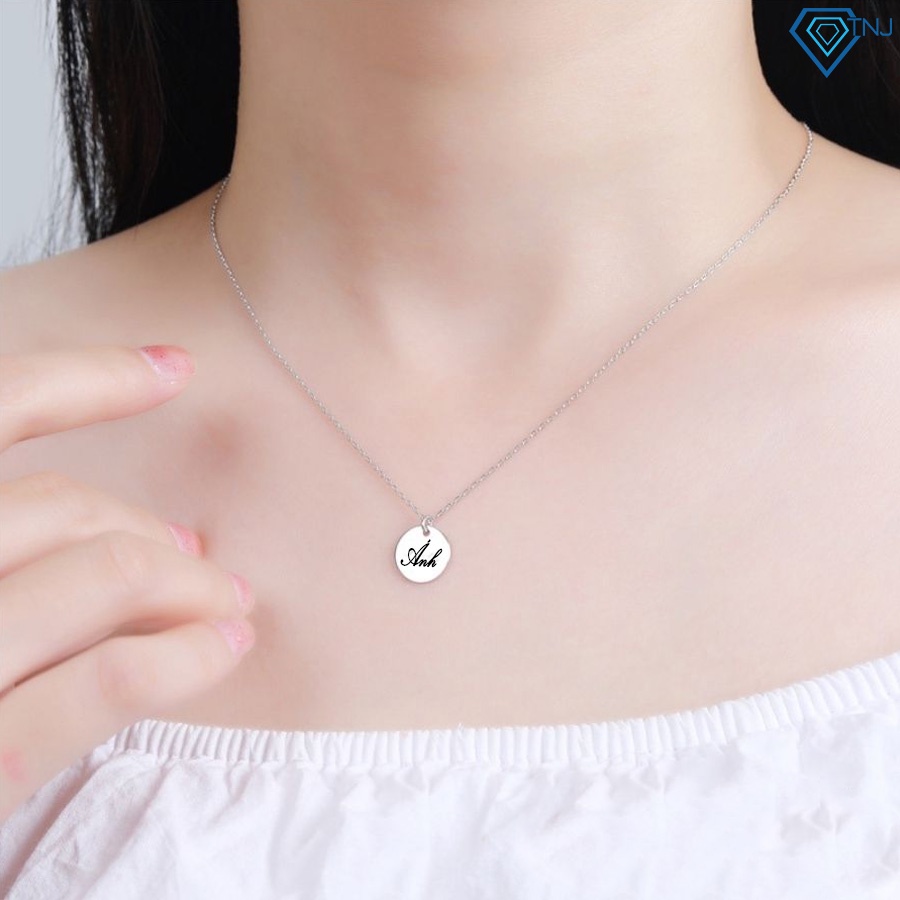 Dây chuyền khắc tên theo yêu cầu nữ bạc đẹp giá rẻ DCN0587 Trang Sức TNJ