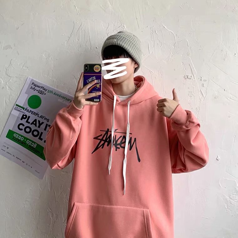 Áo hoodie dáng rộng mẫu graffiti phong cách hip hop Hàn Quốc thời trang mùa đông cho nam cỡ M-5XL 6 màu tùy chọn