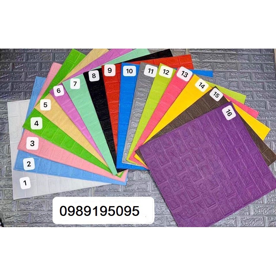 xốp dán tường 3d vân gạch kích thước 70*77cm