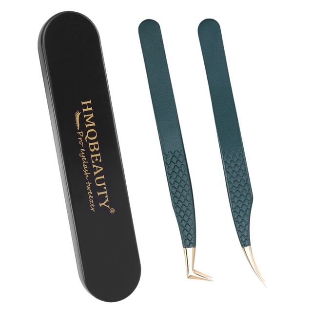 Lông mi kéo dài bằng thép không gỉ màu vàng cầu vồng chuyên nghiệp có khả năng chống chính xác và hộp lưu trữ elliptical túi da