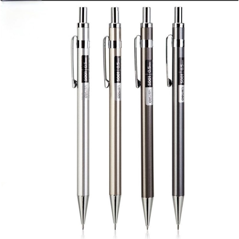 Bút chì kim học sinh Bút chì kim bấm vỏ kim loại ngòi 0.5/0.7mm kèm đầu tẩy ShopMaeum610