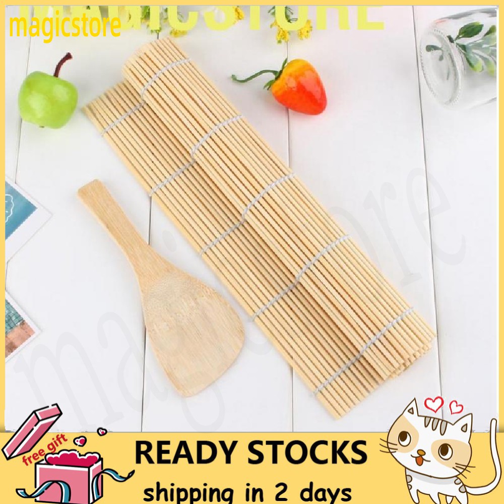 ❀❀❀ Magicstore Mành tre cuộn sushi kèm muỗng múc cơm ❀❀❀