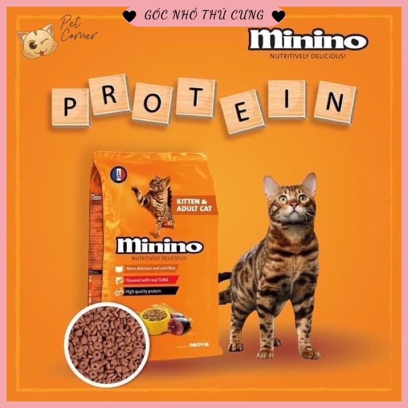 Thức ăn hạt Minino vị cá ngừ cho mèo mọi lứa tuổi 480gr
