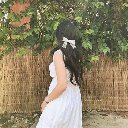 [ Hàng Thiết Kế ] Kẹp Tóc Nơ Ren Handmade Họa Tiết Hoa Trắng Cao Cấp Ribbon.mimi Pure cột / kẹp