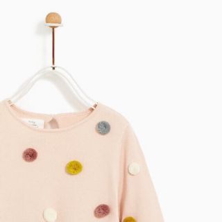 Váy len quả bông zara