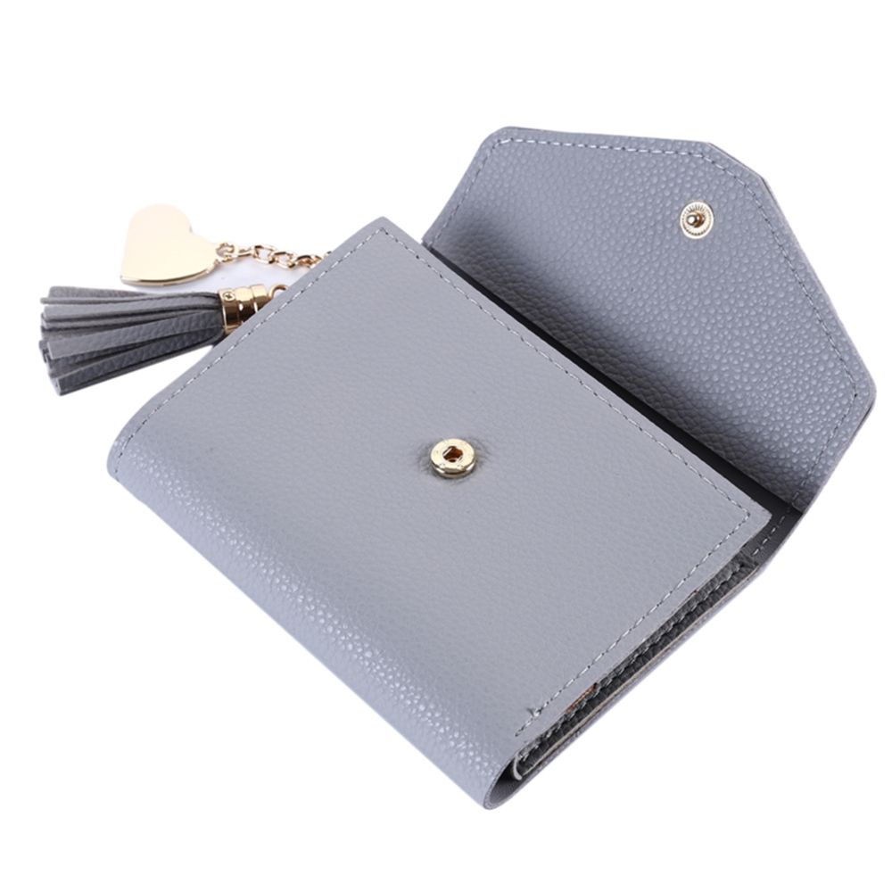 QUINTON Students Purse Female ID Card Holder Wallet Women Love Pendant Fashion Mini Tassel Lovely Money Bag Short Wallets