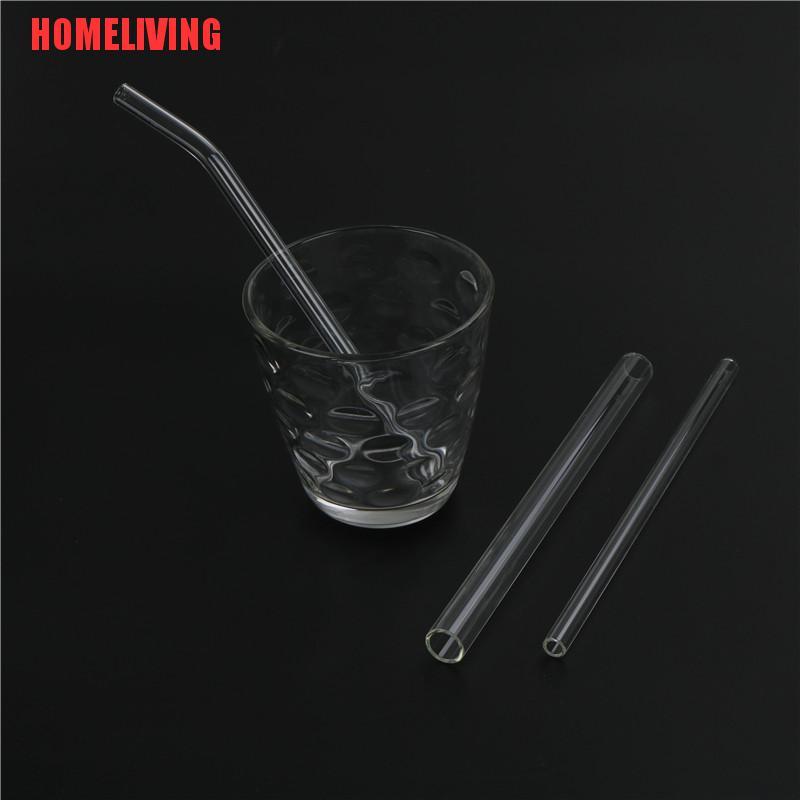 Bộ 3 Ống Hút Thủy Tinh Trong Suốt Tái Sử Dụng Được Kèm Cọ Vệ Sinh