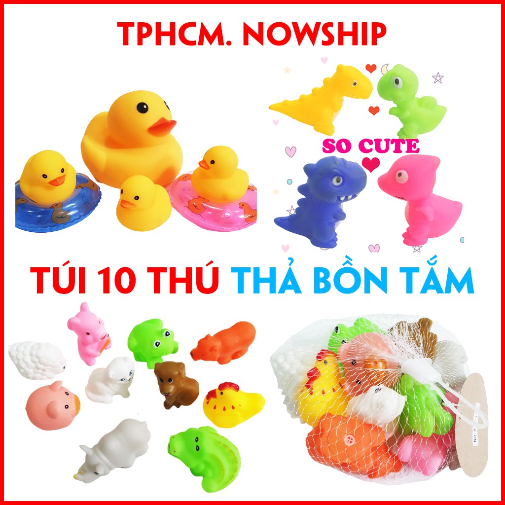 Thú Chút Chit Thả Bồn Tắm Dễ Thương Cho Bé Trai Và Bé Gái Khủng Long Vịt Phao Bơi Bằng Cao Su
