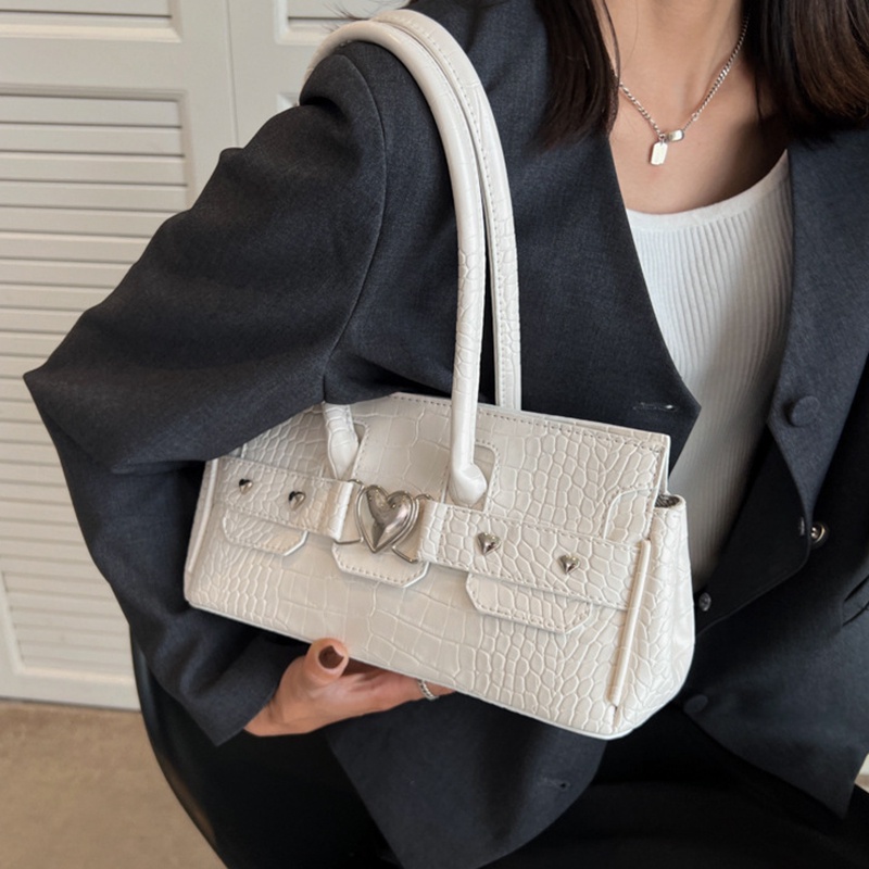 Túi Đeo Vai Cỡ Lớn Họa Tiết Da Cá Sấu Đơn Giản Thời Trang Cho Nữ
