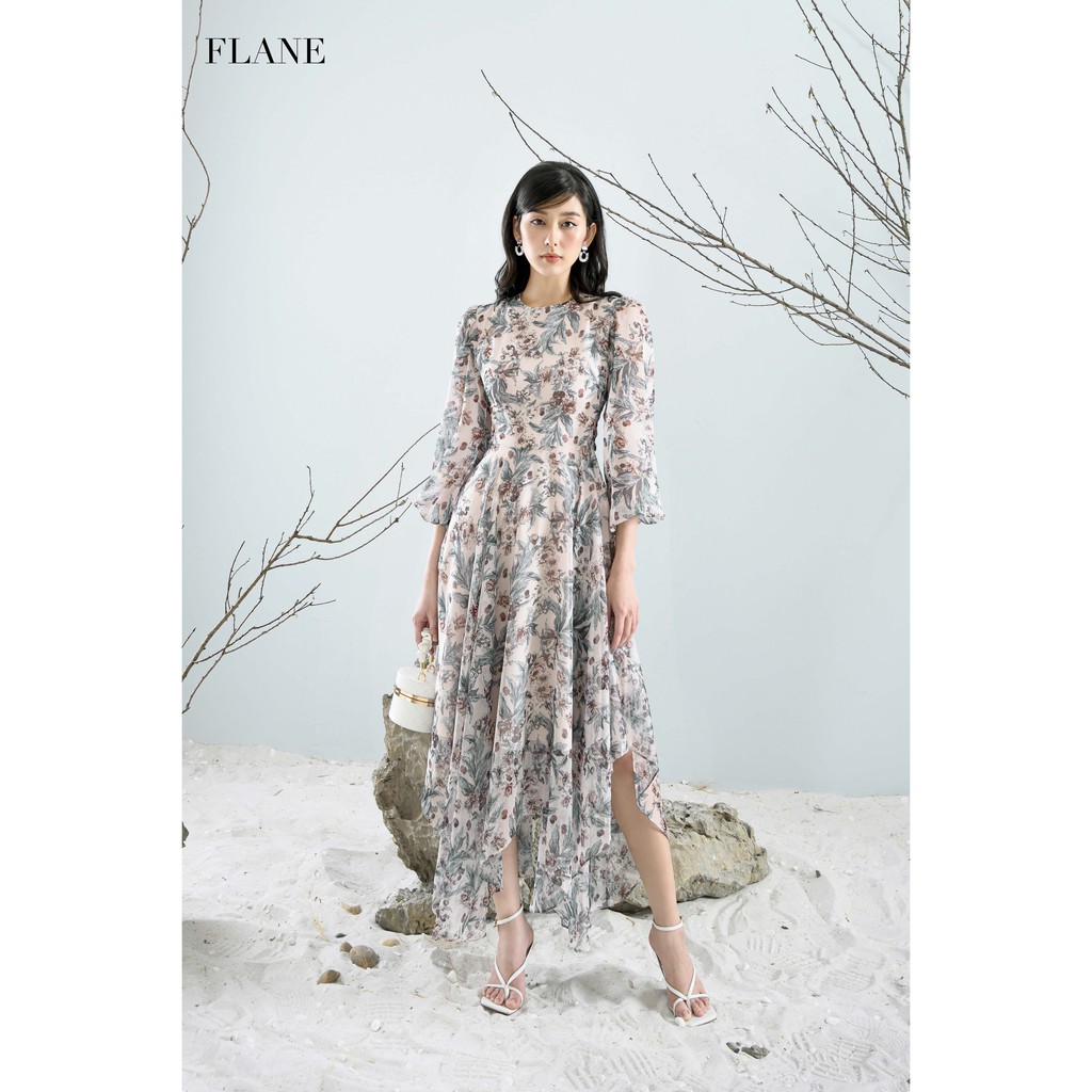 ☀️ Váy maxi hoa thiết kế Flane ☀️ [FREESHIP] Đầm maxi đi biển cho quý cô