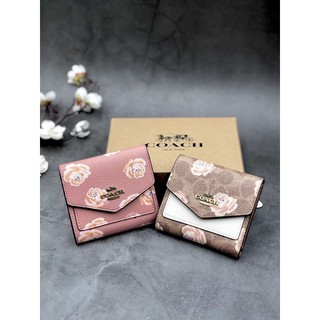 Ví Coach hoa dáng bì thư mini cho nữ